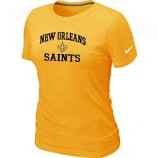 Nike New Orleans Saints Women's Heart & Soul NFL T-Shirt - Yellow