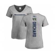 Football Women's Seattle Seahawks #44 Nate Orchard Ash Backer T-Shirt