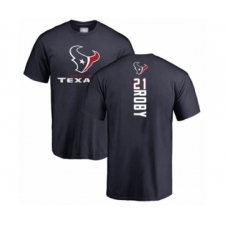 Football Houston Texans #21 Bradley Roby Navy Blue Backer T-Shirt