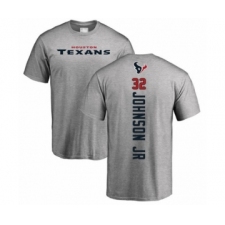 Football Houston Texans #32 Lonnie Johnson Ash Backer T-Shirt