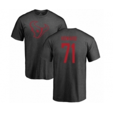 Football Houston Texans #71 Tytus Howard Ash One Color T-Shirt