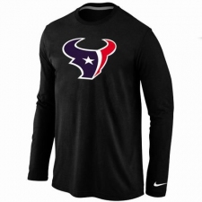 Nike Houston Texans Team Logo Long Sleeve NFL T-Shirt - Black