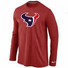 Nike Houston Texans Team Logo Long Sleeve NFL T-Shirt - Red