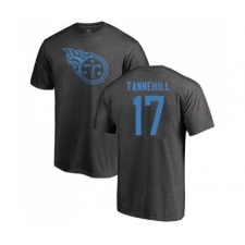 Football Tennessee Titans #17 Ryan Tannehill Ash One Color T-Shirt