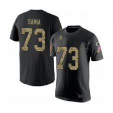 Football Minnesota Vikings #73 Dru Samia Black Camo Salute to Service T-Shirt