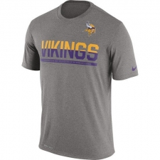 NFL Men's Minnesota Vikings Nike Charcoal Team Practice Legend Performance T-Shirt
