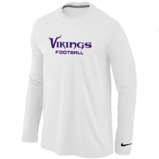 Nike Minnesota Vikings Authentic Font Long Sleeve NFL T-Shirt - White