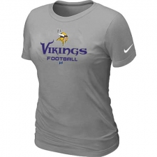 Nike Minnesota Vikings Women's Critical Victory NFL T-Shirt - Light Grey