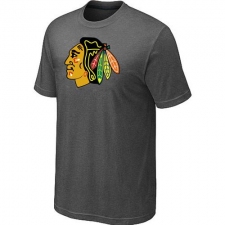 NHL Men's Chicago Blackhawks Big & Tall Logo T-Shirt - Dark Grey