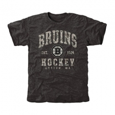 NHL Men's Boston Bruins Black Camo Stack Tri-Blend T-Shirt