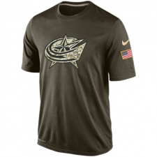 NHL Men's Columbus Blue Jackets Nike Olive Salute To Service KO Performance Dri-FIT T-Shirt
