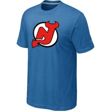 NHL Men's New Jersey Devils Big & Tall Logo T-Shirt - Light Blue