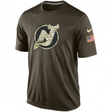 NHL Men's New Jersey Devils Nike Olive Salute To Service KO Performance Dri-FIT T-Shirt