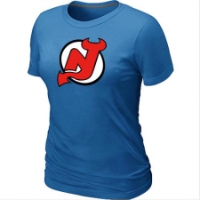 NHL Women's New Jersey Devils Big & Tall Logo T-Shirt - Blue