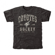 NHL Men's Arizona Coyotes Black Camo Stack Tri-Blend T-Shirt