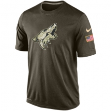 NHL Men's Arizona Coyotes Nike Olive Salute To Service KO Performance Dri-FIT T-Shirt