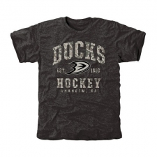NHL Men's Anaheim Ducks Black Camo Stack Tri-Blend T-Shirt