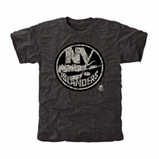 NHL Men's New York Islanders Black Rink Warrior Tri-Blend T-Shirt