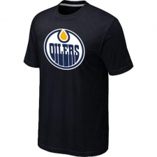 NHL Men's Edmonton Oilers Big & Tall Logo T-Shirt - Black