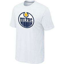 NHL Men's Edmonton Oilers Big & Tall Logo T-Shirt - White