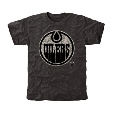 NHL Men's Edmonton Oilers Black Rink Warrior Tri-Blend T-Shirt