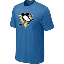 NHL Men's Pittsburgh Penguins Big & Tall Logo T-Shirt - Light Blue