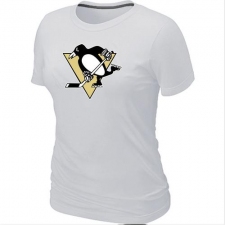 NHL Women's Pittsburgh Penguins Big & Tall Logo T-Shirt - White