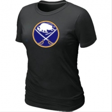 NHL Women's Buffalo Sabres Big & Tall Logo T-Shirt - Black