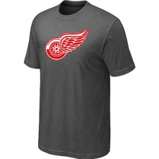NHL Men's Detroit Red Wings Big & Tall Logo T-Shirt - Dark Grey