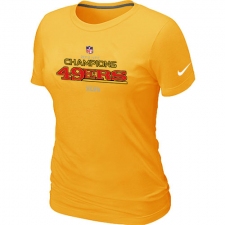 Nike San Francisco 49ers Women's 2012 NFC Conference Champions Trophy Collection NFL T-Shirt - Yellow