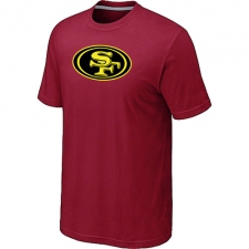 San Francisco 49ers Neon Logo Charcoal NFL T-Shirt - Red
