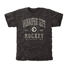 NHL Men's Winnipeg Jets Black Camo Stack Tri-Blend T-Shirt
