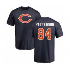 Football Chicago Bears #84 Cordarrelle Patterson Navy Blue Name & Number Logo T-Shirt