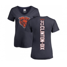 Football Women's Chicago Bears #21 Ha Clinton-Dix Navy Blue Backer T-Shirt