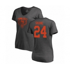 Football Women's Chicago Bears #24 Buster Skrine Ash One Color T-Shirt