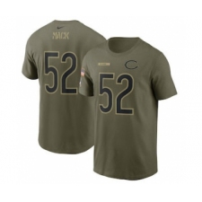 Men's Chicago Bears Khalil Mack Football Camo 2021 Salute To Service Name & Number T-Shirt