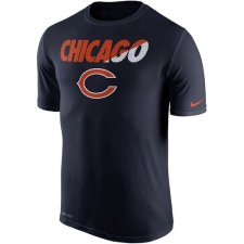 NFL Men's Chicago Bears Nike Navy Blue Legend Staff Practice Performance T-Shirt