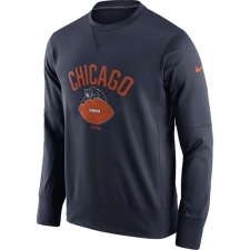 NFL Men's Chicago Bears Nike Navy Circuit Alternate Sideline Performance Sweatshirt
