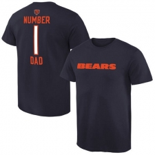 NFL Men's Chicago Bears Pro Line Navy Number 1 Dad T-Shirt