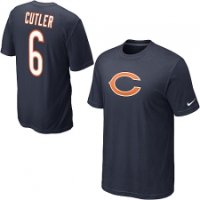 Nike Chicago Bears #6 Jay Cutler Name & Number NFL T-Shirt - Navy Blue
