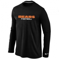Nike Chicago Bears Authentic Font Long Sleeve NFL T-Shirt - Black