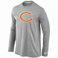 Nike Chicago Bears Team Logo Long Sleeve NFL T-Shirt - Grey