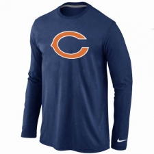 Nike Chicago Bears Team Logo Long Sleeve NFL T-Shirt - Navy Blue