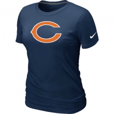 Nike Chicago Bears Women's Legend Logo Dri-FIT NFL T-Shirt - Navy Blue