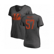 Football Women's Cincinnati Bengals #57 Germaine Pratt Ash One Color T-Shirt
