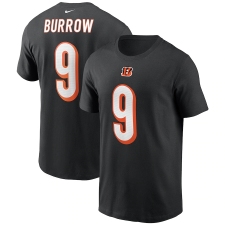 Men's Cincinnati Bengals #9 Joe Burrow Nike Black 2020 NFL Draft First Round Pick Player Name & Number T-Shirt.webp