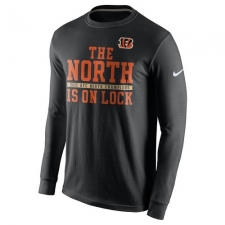 NFL Men's Cincinnati Bengals Nike Black 2015 AFC North Division Champions Long Sleeve T-Shirt