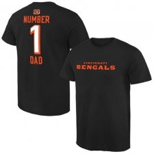 NFL Men's Cincinnati Bengals Pro Line Black Number 1 Dad T-Shirt