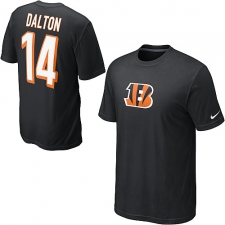 Nike Cincinnati Bengals #14 Dalton Name & Number NFL T-Shirt - Black