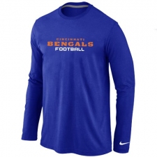 Nike Cincinnati Bengals Authentic Font Long Sleeve NFL T-Shirt - Blue